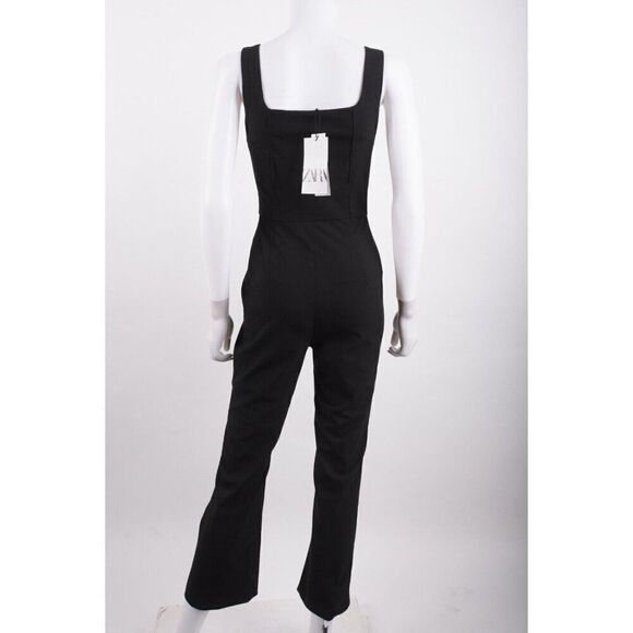 Zara Womans One piece Jumpsuit Long gold buttons Size S Black 8755/688 NWT - Picture 5 of 6